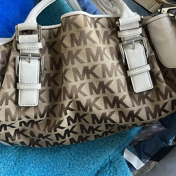 Mk Two Way Canvas and Leather Handbag/Crossbody - Picture 15 of 16